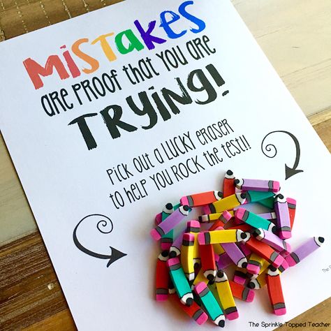 This is one of my favorite FREE motivational quotes for testing! Use this FREE testing treat for students on testing day to keep students motivated! Just print out the free testing quote and provide students with a testing gift of a pencil or eraser! Testing Treats For Students, Test Prep Motivation, Testing Treats, Testing Encouragement, Testing Quote, Free Motivational Quotes, Testing Motivation, School Testing, Classroom Quotes