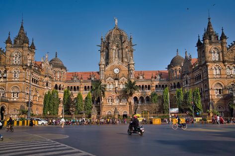 Beautiful Train Stations Around the World | Architectural Digest Mumbai Central Railway Station, Mumbai Station, Mumbai Railway Station, Mumbai Trip, Chhatrapati Shivaji Terminus, Bale Dance, Gothic Revival Architecture, Train Station Architecture, India Trip