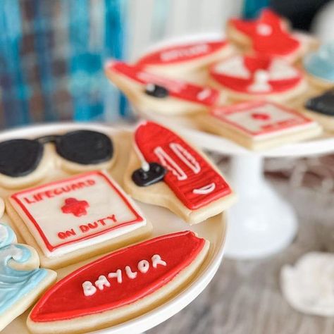 Becky Chouinard on Instagram: "Baylor’s Baywatch Bonanza 🌊 Cutest theme and party by @kaceysclark 📸: @champagne_and_chalk" Baywatch Theme Party, Baywatch Party, Baywatch Theme, Lunch Party, Life Guard, Party Swimming Pool, Cute Themes, Inspo Board, Baywatch