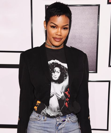 The Real Reason Teyana Taylor Is Constantly Changing Up Her Hair #refinery29 https://www.refinery29.com/en-us/2017/09/174480/teyana-taylor-blonde-hair-wig-stylist-tips Teyana Taylor Pixie, Classy Edgy, Bald Look, Tomboy Chic, Blonde Waves, Teyana Taylor, London Look, Blonde Hair Looks, Texturizer On Natural Hair