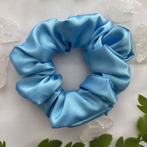 Light Blue Satin Scrunchie Satin Silk Hair Scrunchy Mulberry Silk Tie Hair Accessories Gift for Her All Hair Types Soft Satin Scrunchie Satin Scrunchies, Tie Hair, Hair Accessories Gift, Silk Hair, Satin Silk, Blue Satin, Hair Types, Mulberry Silk, Silk Ties