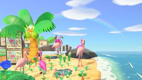 Acnh Flamingo, Acnh Beach, Flamingo Beach, Animal Crossing Qr, Beach Inspired, Animal Crossing, Pool Float, Flamingo, Pool