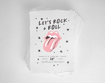 KissTheSkyCo - Etsy Rock And Roll Birthday Party, Rockstar Party, Rock And Roll Birthday, Rock And Roll Music, Rock N Roll Party, Rock Star Party, First Birthday Party Themes, Music Birthday, Rock N Roll Music