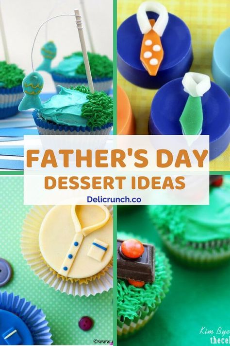 10 Father's Day Desserts That Are Too Cute To Eat! - DeliCrunch #fathersday #dessertrecipes Dessert Recipes For Fathers Day, Fathers Day Desserts Recipes, Fathers Day Dessert Ideas, Father’s Day Treats, Fathers Day Desserts, Grill Cookies, Fathers Day Treats, Desserts To Sell, Happy Father's Day To All Dads