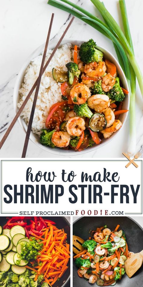 Easy Asian Sauce, Shrimp Stirfry, Recipes Ramen, Shrimp Stir Fry Recipe, Recipes Kale, Recipes Eggplant, Recipes Cabbage, Fry Shrimp, Recipes Lasagna