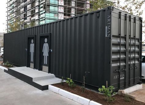 Public Restroom Design, Container Hotel, Container Bathroom, Chitre, Container Restaurant, Container Cafe, Restroom Design, Container Buildings, Public Bathrooms