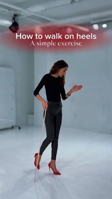 Olga Kuznetcova Elegance Coach on Instagram: "Online course how to walk on heels out now Doing this will perfect your walk Slide the foot slowly by the other leg and put heel first and then toe. This will give you an understanding of how to hold your balance and actually walk on heels 👠 Try it out! #elegance #elegancecoach #eleganceny" How To Walk In Heels For Beginners, Walking In Heels, How To Walk, 2025 Vision, Online Course, Walk On, Try It, Walk In, Online Courses