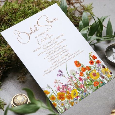 Bridal Shower Display Shower Boho Wildflowers for $2.65 - Bridal Shower Invitations Bridal Shower Display, Wildflower Invitation, Country Flowers, Wildflower Baby Shower, Summer Bridal Showers, Gender Neutral Baby Shower Invitations, Boho Baby Shower Invitations, Bridal Shower Flowers