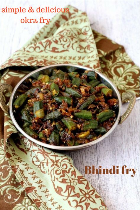 Bhindi fry recipe, Indian style okra with onions and minimal spices. Learn how to make okra fry, healthy, vegan and outright delicious #bhindifry #bhindifryrecipe #okra #okrafry #indianstyleokra #indianrecipes #indianfood #bhindi #bhindirecipes #healthyrecipes #sailusfood Bhindi Masala Recipe, Bhindi Fry, Bhindi Masala, Okra Fries, Punjabi Style, Okra Recipes, Infused Water Recipes, Veg Dishes, Masala Recipe