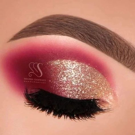 Red And Gold Makeup Looks, Colorguard Makeup, Maroon Makeup, Makeup With Eyeshadow, Quince Makeup, Burgundy Makeup Look, Gold Eyeshadow Looks, Burgundy Eye Makeup, Red Makeup Looks