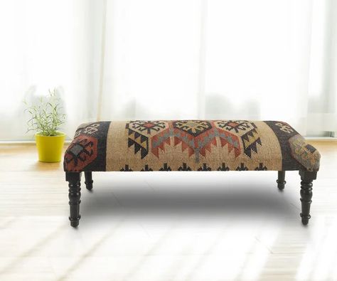 Kyle Upholstered Bench Kilim Bench, Upholstered Storage Bench, Bench Upholstered, Indoor Bench, Upholstered Storage, Modern Country, Upholstered Bench, Handmade Furniture, Ottoman Bench