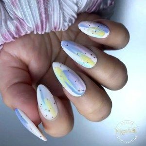 Classy Easter Nails, Nail Designs Summer Almond, Classy Easter, Almond Nails Designs Summer, Almond Nail Designs, Classy Almond Nails, Easter Nail Art Designs, Almond Nail Art, April Nails