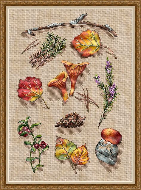 Autumn Cross Stitch Patterns, Fall Cross Stitch, Dmc Cross Stitch, Cross Stitch Tree, Types Of Stitches, Kandi Patterns, Cross Stitch Bookmarks, Vintage Cross Stitches, Modern Cross