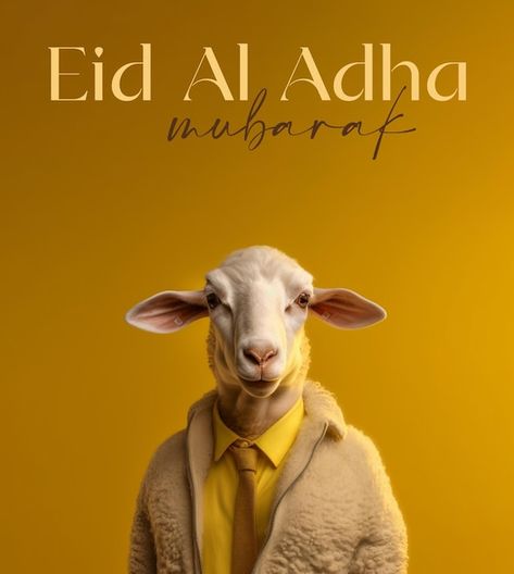 Eid Adha Mubarak Design, Eid Al Adha Poster, Sheep Poster, Eid Al-adha Design, Eid Adha Mubarak, Eid Al Adha Greetings, Eid Adha, Happy Eid Al Adha, Eid Card Designs