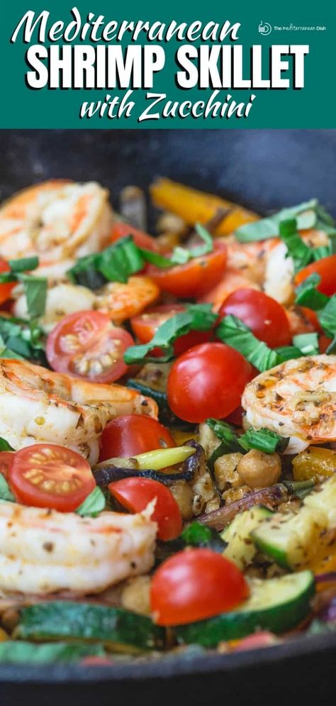 Shrimp And Zucchini Recipes Healthy, Mediterranean Shrimp Recipes Healthy, Mediterranean Diet Recipes With Shrimp, Low Fat Shrimp Recipes, Mediterranean Diet Shrimp Recipes, Mediterranean Shrimp Recipes, Shrimp Zucchini Recipes, Sauteed Shrimp Recipe, Sauteed Garlic Shrimp