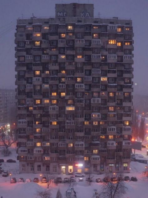 Russian Buildings Architecture, Apartment Tattoo, Communism Aesthetic, Doomer Aesthetic, Brutalism Architecture, Building Aesthetic, Brutalist Architecture, Gothic Aesthetic, Building Art