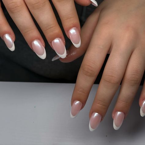 Chrome Frenchies, Frenchie Nails, Brighton And Hove, Chrome Nails, Nail Tech, Nail Inspo, Brighton, Nails, On Instagram