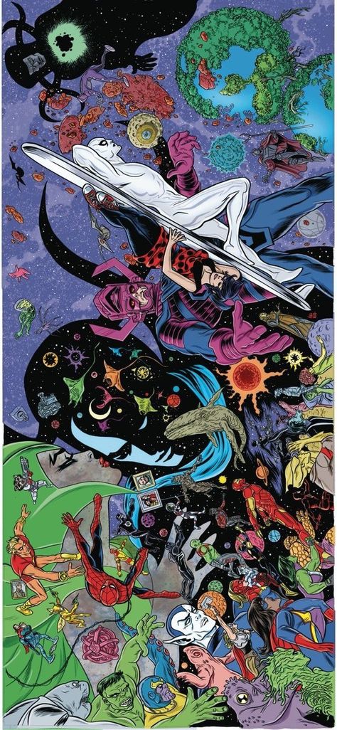 Silver Surfer Mike Allred, Aesthetic Dc Wallpaper, Marvel Multiverse Art, Mike Allred Art, Silver Surfer Comic Wallpaper, Comic Book Cover Wallpaper, Silver Surfer Wallpaper Iphone, Marvel Heroes Wallpaper, Marvel Comic Wallpaper