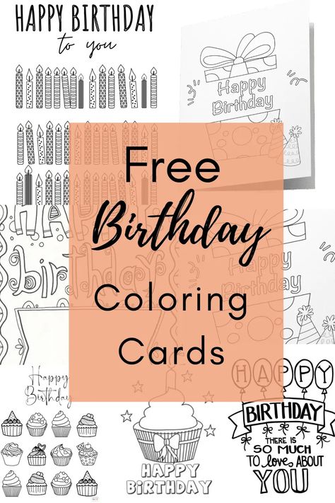 Printable birthday cards to color are a thoughtful to wish someone a Happy Birthday. Skip the store and get creative with these printable ones. Happy Birthday Free Printable, Coloring Birthday Cards, Grandpa Birthday Card, Happy Birthday Grandpa, Birthday Card Template Free, Free Happy Birthday Cards, Printable Birthday Cards, Happy Birthday Free, Free Printable Birthday Cards