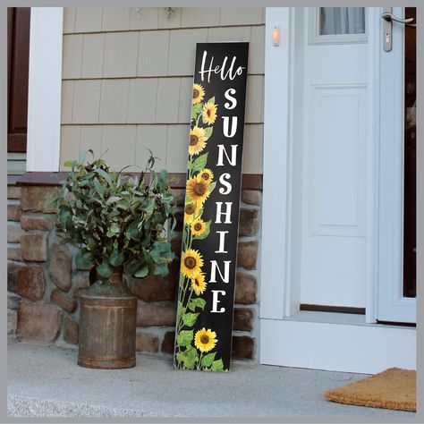 Summer Sign Ideas, Wood Porch Signs Diy, Winter Porch Leaners, Welcome Sign Front Door Diy Ideas, Diy Welcome Sign Wood Front Porches, Festival Signs, Welcome Signs For Front Door, Summer Boards, Porch Leaner Sign