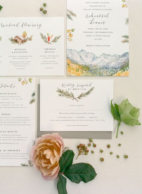 Mountain Watercolor Sawtooth Mountains, Mountain Top Wedding, Beautiful Outdoor Wedding, Outdoor Wedding Inspiration, Rustic Glam, Martha Stewart Weddings, Brunch Wedding, Classic Wedding Dress, Custom Watercolor