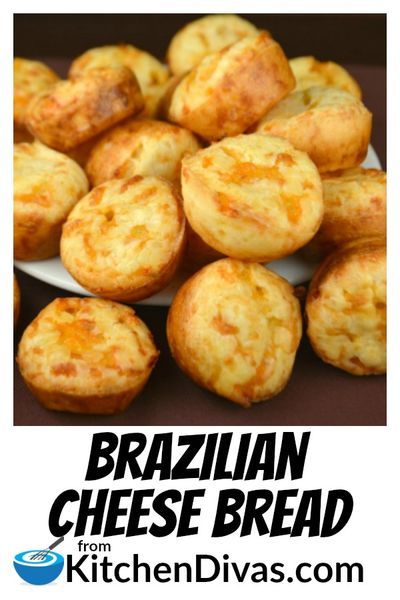 Brazilian Cheese Puffs, Brazilian Cheese Bread Recipe, Potato Poppers, Brazilian Cheese Bread, Brazilian Dishes, Cheese Bread Recipe, Baked Cheese, Cheesy Bread, Cheesecake Desserts