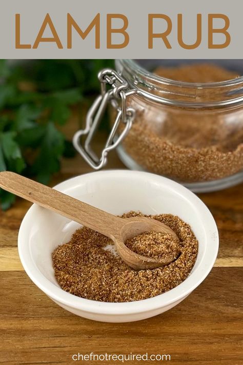 Mixed dry spices in a small white dish with a spoon on a wooden board. Lamb Rub Recipe, Moroccan Lamb Shanks, Lamb Pasta, Lamb Shoulder Roast, Roast Leg Of Lamb, Lamb Sauce, Dry Spices, Roast Lamb Leg, Spice Combinations