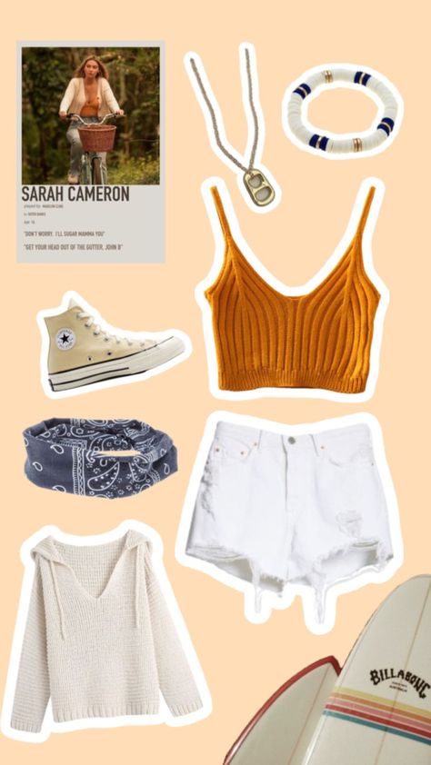 #outfitinspo Outfits Inspired By Outer Banks, Outer Banks Sarah Cameron Outfits, Shara Cameron, Pogue Life Outfits, Obx Outfits, Outfit Outer, Outer Banks Outfits, Outer Banks Style, Sarah Cameron