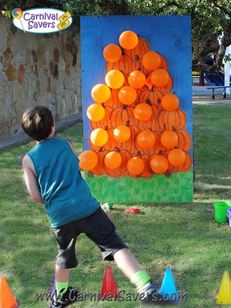 Fall Festival Game, Fall Carnival Games, Fall Festival Activities, Veselý Halloween, School Fall Festival, Festival Activities, Fall Festival Games, Pumpkin Games, Fall Harvest Party