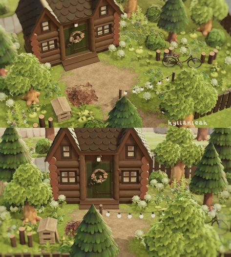 Acnh Nordic Design, Acnh Tasha, Cottagecore Acnh, Small Cabin In The Woods, Fantasy Backgrounds, Nordic Room, Strawberry Farm, Animal Crossing Memes, Animal Crossing Guide