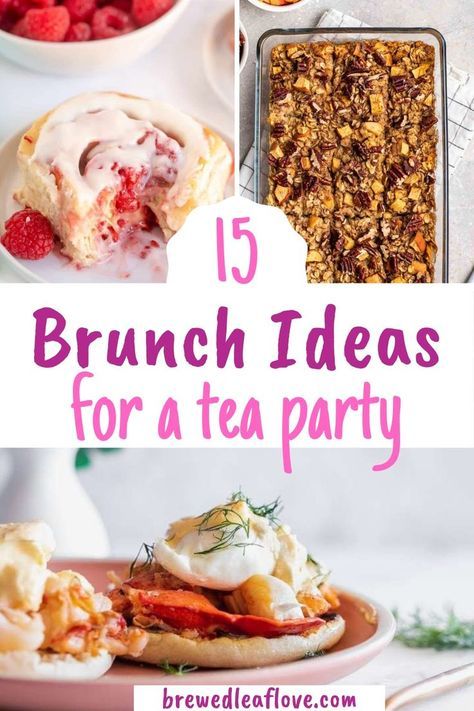 Looking for tea party brunch menu ideas for your next gathering? Check out these 15 sweet and savory ideas to make your party menu complete. Morning Tea Party Ideas, Breakfast Tea Party Food, Brunch Tea Party Food, Morning Tea Party, Easy Brunch Ideas, Brunch Party Menu, Breakfast Tea Party, Brunch Tea Party, Tea Party Brunch