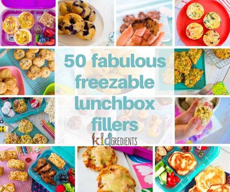 so fabulous freezable lunchbox fillers Lunchbox Kids, Gluten Free Pancake Mix, Gluten Free Diet Recipes, Healthy School Snacks, Freezable Meals, Kids Lunch Recipes, Lunch Box Snacks, Gluten Free Pancakes, Lunch Box Recipes