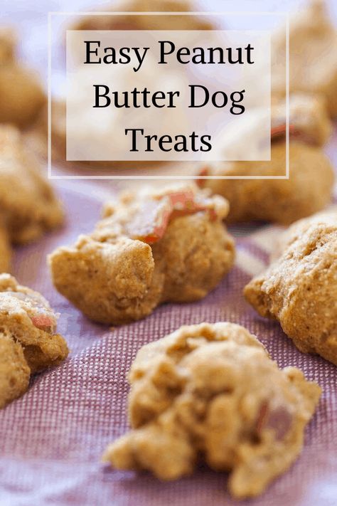 Christmas Cookies Peanut Butter, Easy Peanut Butter Dog Treats, Cookies With Bacon, Dog Christmas Cookies, Dog Treats Homemade Peanut Butter, Easy Homemade Dog Treats, No Bake Dog Treats, Bacon Treats, Bacon Dog Treats