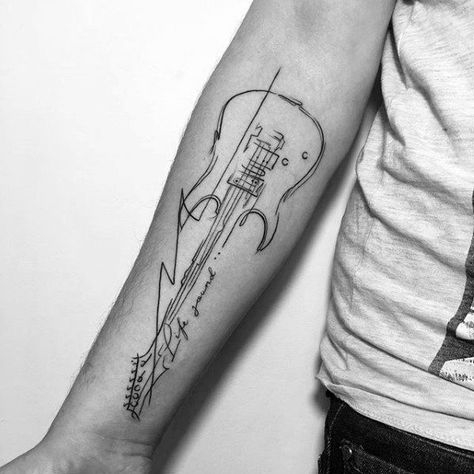 Guys Sketch, Sketch Tattoos, Men Sketch, Guitar Tattoo Design, Forearm Tattoo Quotes, Guitar Guy, Rock Tattoo, Ring Finger Tattoos, Guitar Tattoo