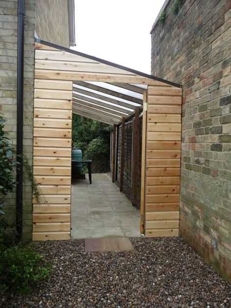 Walk through shed?? Curved Pergola, Lean To Shed, Timber Buildings, Diy Shed Plans, Storage Shed Plans, Casa Patio, Backyard Shed, Bike Shed, Boot Room