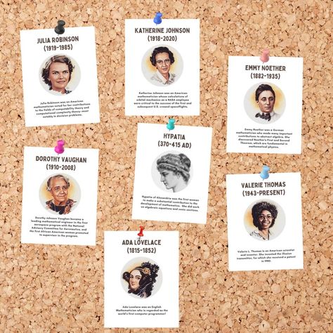 Female Mathematicians, Emmy Noether, Math Posters, Katherine Johnson, Math Poster, New Classroom, Math Classroom, Math Teacher, May 5