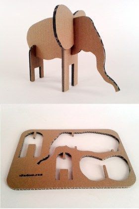 Encentra más Juguetes de cartón de encastre con formas de animales y sus moldes para descargar gratis en nuestro blog Construccion y Manualidades. #Juguetesdecartón #Manualidades #Cartónreciclado Diy Jungle Animals, 3d Cardboard Animals, Cardboard Nativity, Cardboard Animals, Cardboard Box Crafts, Cardboard Toys, Cardboard Sculpture, Cardboard Art, Paper Towel Roll Crafts