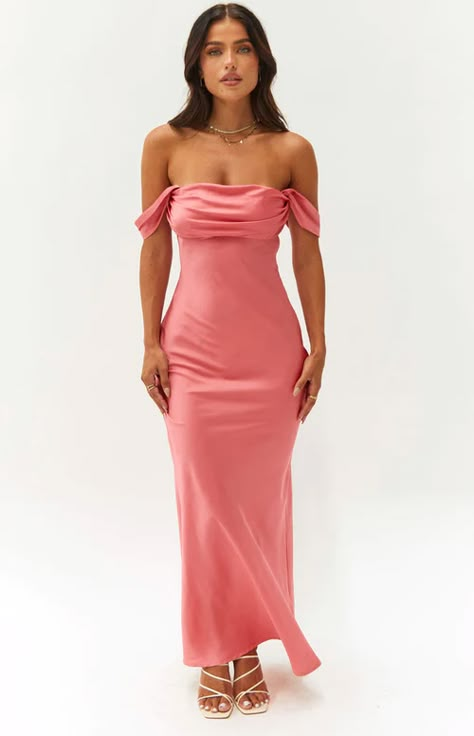 Ella Pink Off Shoulder Formal Dress – Beginning Boutique US Off Shoulder Formal Dress, Off The Shoulder Formal Dress, Vestidos Color Rosa, Backless Evening Dress, Backless Bodycon Dresses, Women's Evening Dresses, Maxi Dress Formal, Maxi Dress Evening, Hip Dress