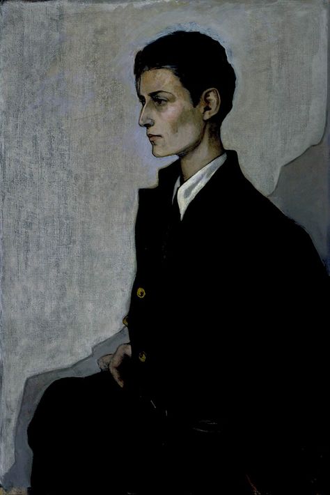 Romaine Brooks, 'Peter (A Young English Girl)', 1923-24 (oil on canvas) Romaine Brooks, English Girl, Art Mini Toile, English Girls, Canvas Art Projects, Lesbian Art, Queer Art, Beginner Painting, Mini Canvas Art