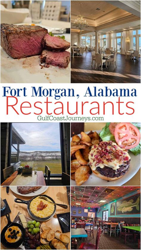 The best Fort Morgan restaurants to enjoy while visiting the Alabama Gulf Coast! Photos, review, menu info and more. Fort Morgan Alabama Things To Do, Alabama Restaurants, Fort Morgan Alabama, Coast Restaurant, Alabama Gulf Coast, Fried Brussel Sprouts, Gulf Coast Vacations, Alabama Vacation, Southern Travel