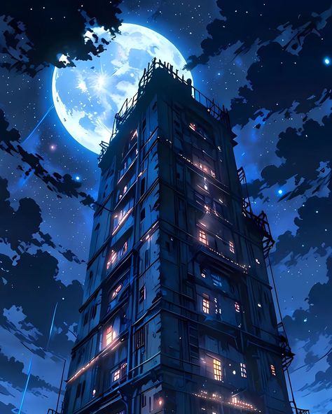 Am I dreaming? This place feels so... unreal. Like I've stepped into a different world entirely. #moonlitmystery #cyberpunk #digitalart #scifi #futuristic #neon #cityscape #tower #architecture #darkart #wallpaper Cyberpunk Tower, Neon Cityscape, Tower Architecture, Sci-fi Scenario, Am I Dreaming, Anime Clothing, Different World, Anime Merch, A Different World