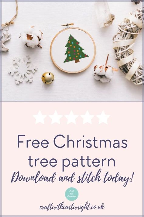 Free Cross stitch Christmas tree - Craft with Cartwright Free Christmas Cross Stitch Patterns, Free Christmas Cross Stitch, Cross Stitch Christmas Tree, Stitch Christmas Tree, Christmas Cross Stitch Patterns, Christmas Cross Stitch Patterns Free, Cross Stitch Christmas Cards, Counted Cross Stitch Patterns Free, Holiday Cross Stitch Patterns