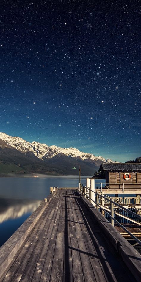 Reflection Ultra HD Wallpaper [1080x2160] Sky Lake, Lake Wakatipu, Starry Night Sky, New Zealand Travel, Six Feet Under, To Infinity And Beyond, The Night Sky, Mountain Range, Of Wallpaper