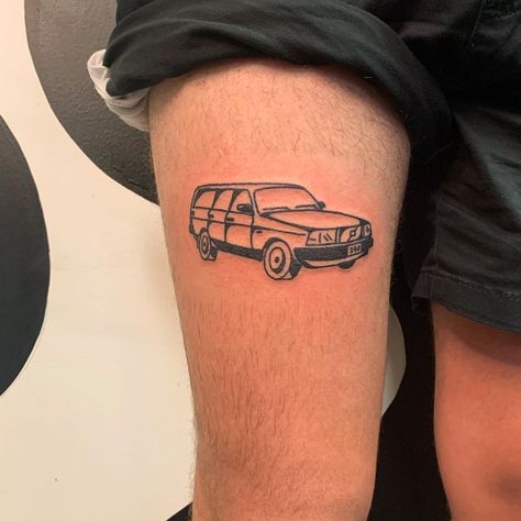 Volvo Wagon, Car Tattoos, Dream Tattoos, Geometric Tattoo, Volvo, Tatting, Tattoo Ideas, Tattoos