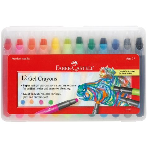 Chunky Gel Crayons 12/pkg Gel Crayons, Crayon Set, Watercolor Effects, Faber Castell, Childrens Art, Diy Projects To Try, Kids Education, Working Area, Holiday Gift Guide