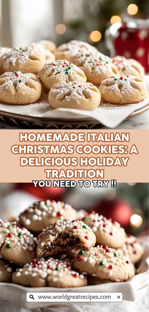 Celebrate the holidays with homemade Italian Christmas cookies, a delicious tradition that brings families together! This simple yet flavorful recipe guides you through creating a variety of cookies that embody the warmth and joy of the season. Featuring classic ingredients and easy-to-follow steps, you’ll be baking delectable treats that are perfect for sharing. Easy Recipes Italian Christmas Cookies, Easy Italian Cookies Simple, Easy Italian Christmas Cookies, Italian Christmas Cookies Traditional, Italian Cookies Christmas, Italian Cookie Recipes Traditional, Italian Cookies Traditional Christmas, Best Italian Cookie Recipe, Italian Christmas Desserts