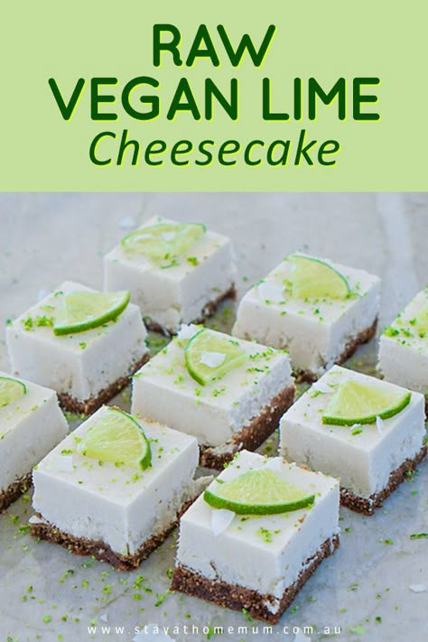 Vegan Lime Dessert, Raw Cake Recipes, Vegan No Bake Cheesecake, Vegan Cheesecake Recipes, Raw Vegan Recipes Easy, Raw Vegan Dessert, Raw Vegan Cheesecake, Raw Vegan Cake, Vegan No Bake