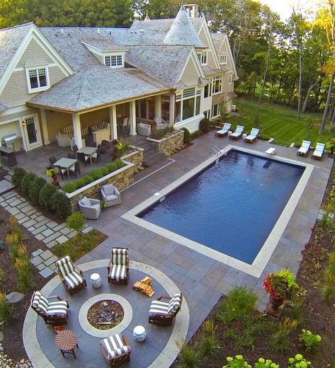 If you ever wondered what it takes to design or build a house from the ground up - I’m trying to share every step of the process on my… Pool And Fire Pit, Pool Layout, Backyard Layout, Patio Layout, Backyard Playhouse, Pools Backyard, Pergola Design, Large Backyard, Backyard Inspiration