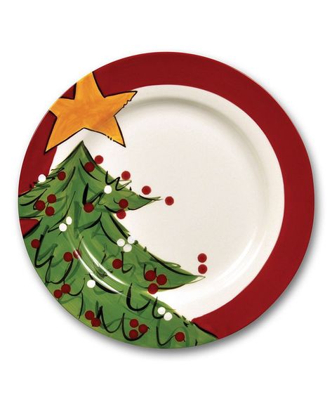 Painting Pottery Plates, Christmas Tree Platter, Christmas Tree Plate, Holiday Glassware, Ceramic Christmas Decorations, Diy Pottery Painting, Christmas Window Decorations, Kids Christmas Party, Hand Painted Plates