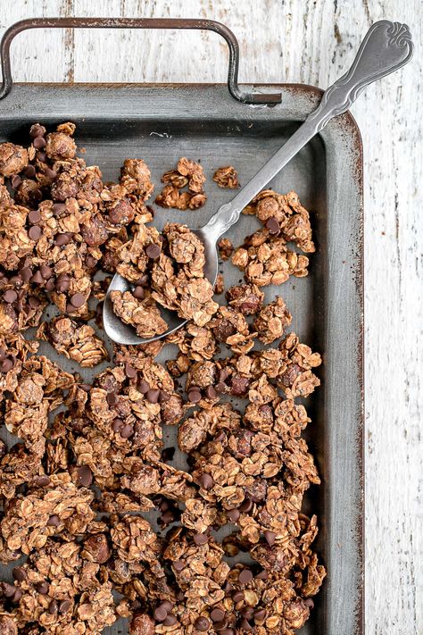 Best Ever Chocolate Hazelnut Granola Hazelnut Granola, How To Make Granola, Best Granola, Hazelnut Butter, Chocolate Granola, I Love Chocolate, Gluten Free Oats, Granola Recipes, Homemade Granola